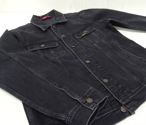 supreme denim trucker jacket 16ss black袖丈62cm