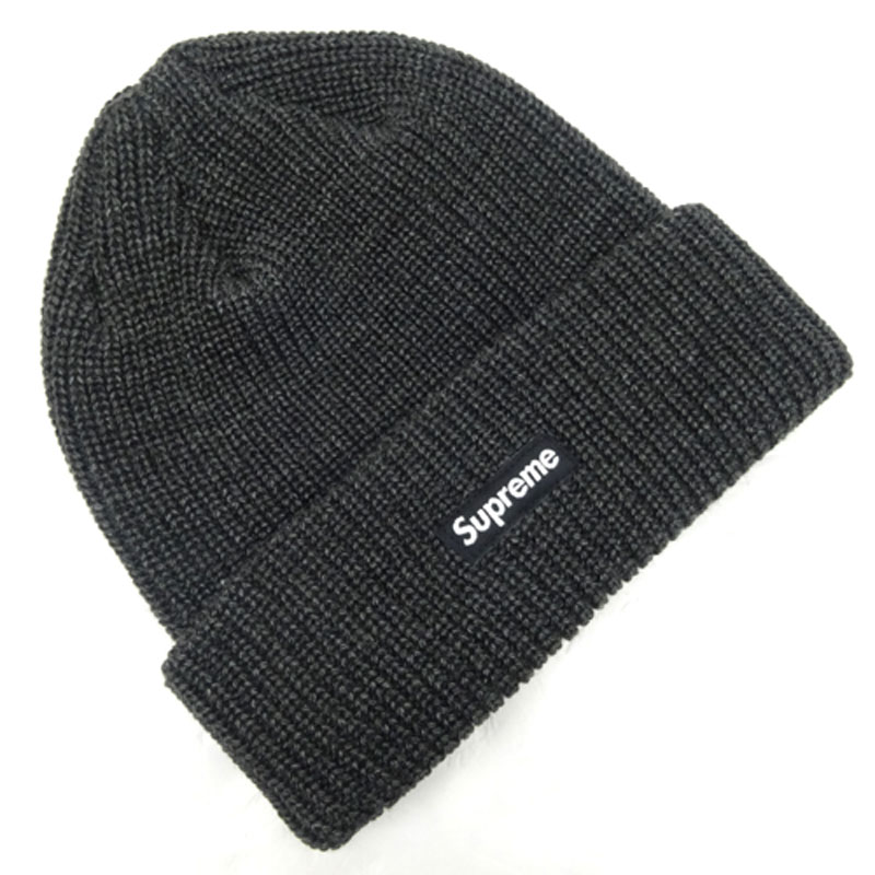 【中古】Supreme/Heather Loose Gauge Beanie/シュプリーム/ヘザー ルーズ ゲージ ビーニー/2016AW/国内正規品/サイズ：Free/カラー：グレー系/帽子/キャップ/ストリート【山城店】