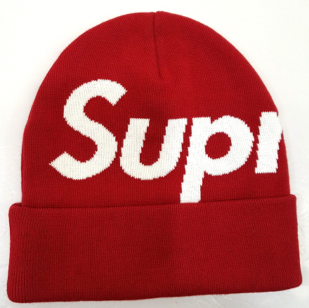 【中古】Supreme シュプリーム Big Logo Beanie ビッグロゴビーニー ロゴ入り 赤 レッド 【福山店】