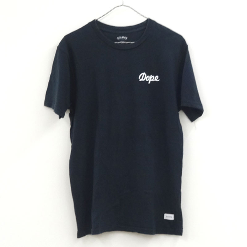 【中古】STAMPD/ S/S Dope Logo Tee/スタンプド/半袖Tシャツ/サイズ：M/カラー：黒 紺 ブラック ネイビー/ロゴ/ストリート/プリント【山城店】