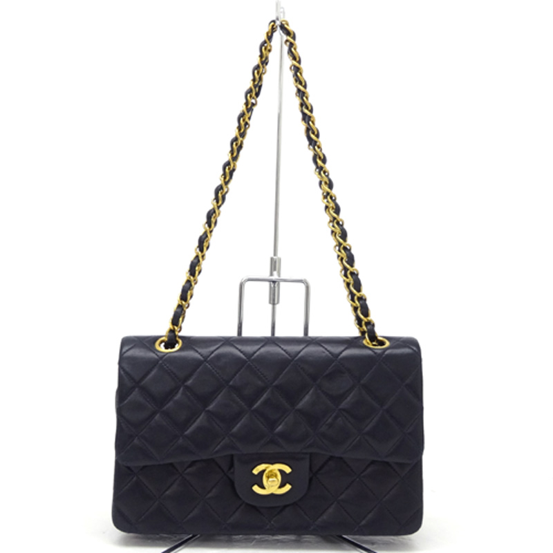 【中古】CHANEL(シャネル) ラムスキン 「マトラッセ Wフラップ Wチェーン」 A01112 ショルダー・ハンド《バッグ/かばん/鞄》【山城店】