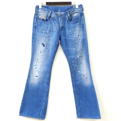 【中古】DIESEL ディーゼル LOUVELY ダメージ加工 デニム パンツ/国内正規品/サイズ：W30/カラー：ブルー 系/ボトム/インポート/リペア【山城店】