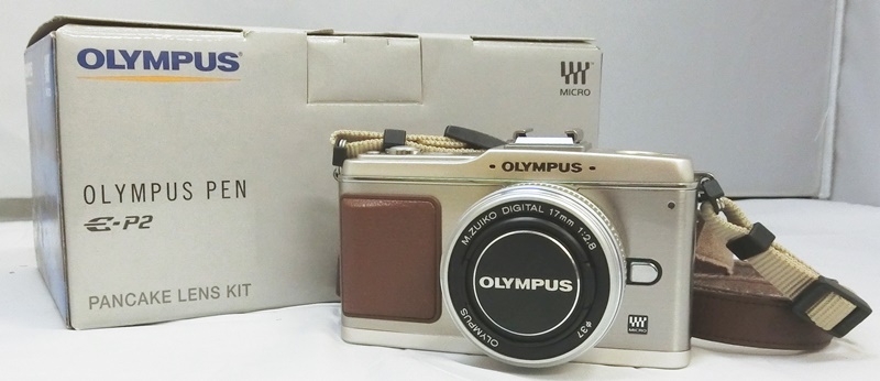 【中古】OLYMPUS E-P2  PEN パンケーキレンズキット ミラーレス一眼 オリンパス カメラ ペン【出雲店】