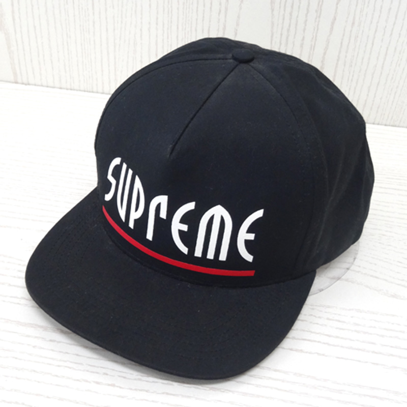 【中古】Supreme Riot 5-Panel / シュプリーム ロゴ キャップ 14SS/サイズ：Free/カラー：ブラック・黒/ストリート/帽子/アメリカ製【山城店】