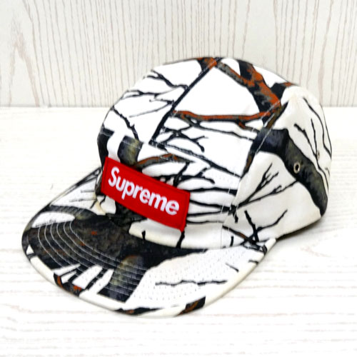 【中古】Supreme シュプリーム Tree Camo Camp Cap キャンプ キャップ/12AW/サイズ：Free/カラー：白/ホワイト 系/帽子/ストリート/BOXLOGO【山城店】