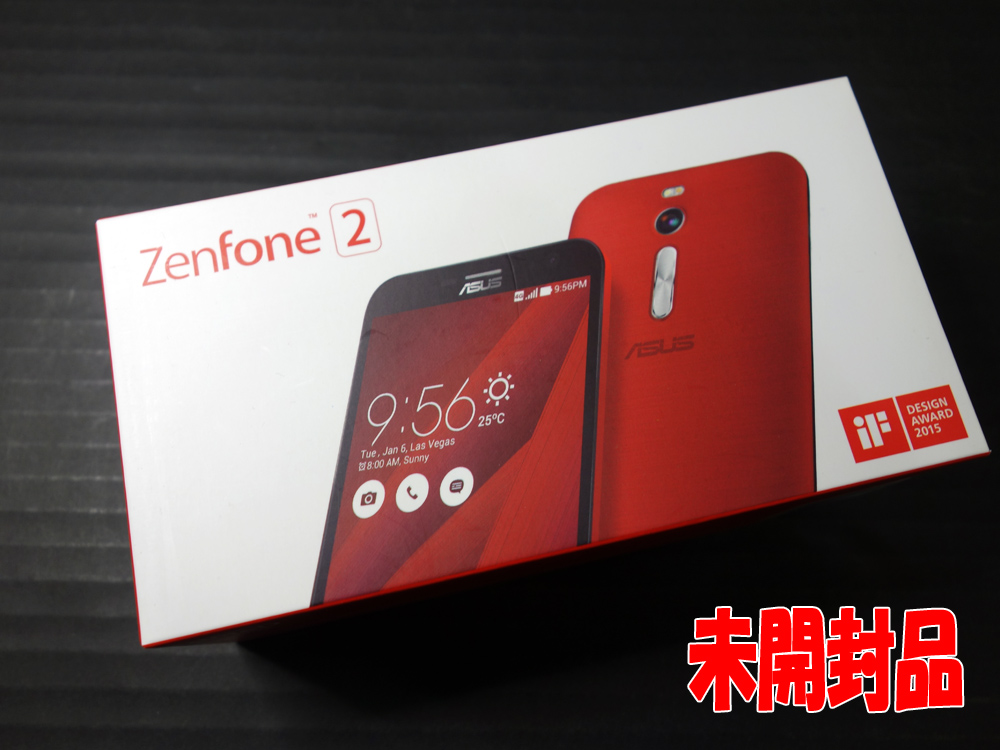 【中古】★ZenFone 2・未開封品です！★SIMフリー ASUS ZenFone 2 ZE551ML SIMフリー レッド [163]【福山店】