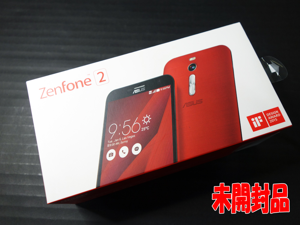 【中古】★ZenFone 2・未開封品です！★SIMフリー ASUS ZenFone 2 ZE551ML SIMフリー レッド [163]【福山店】