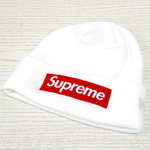 【中古】Supreme×New Era シュプリーム×ニューエラ Box Logo Beanie ボックス ロゴ ビーニー/16AW/国内正規品/サイズ：Free/カラー：ホワイト/未使用品/CAP/キャップ/帽子/コラボ/ストリート【山城店】