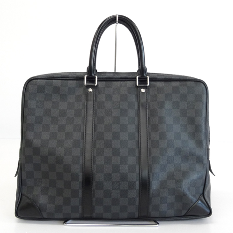 【中古】LOUIS VUITTON(ルイヴィトン) グラフィット 「ヴォワヤージュ」 ブラック N41125 ビジネス/ブリーフケース/ハンド《バッグ/かばん/鞄》【山城店】