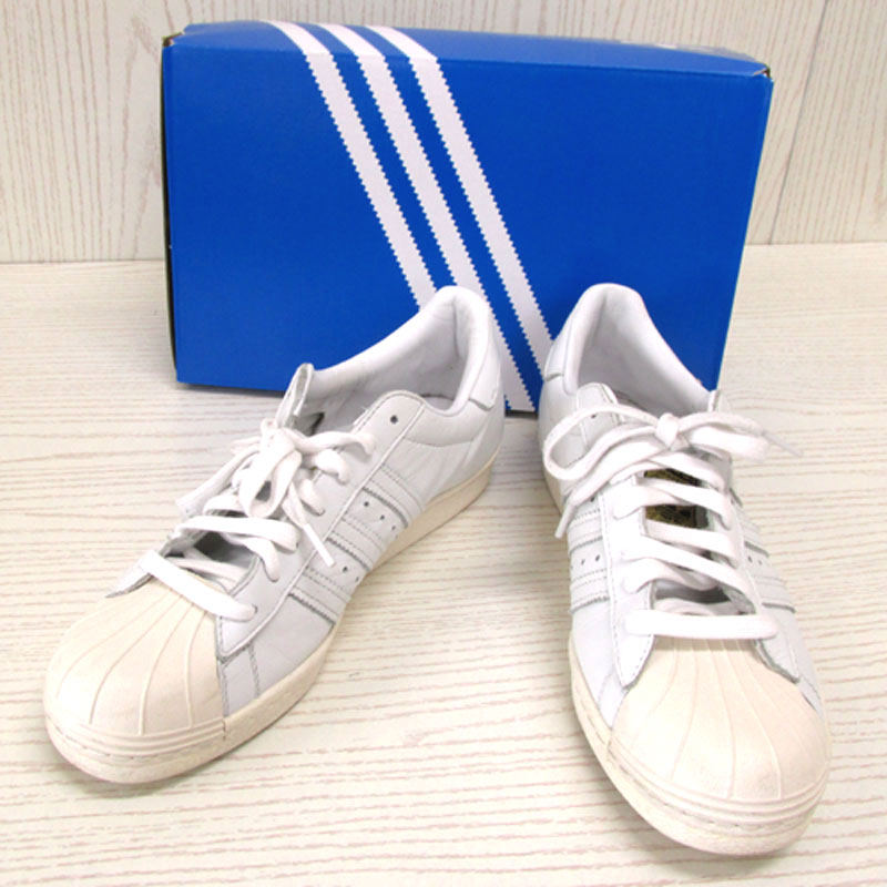 【中古】adidas SUPER STAR AR 80’ｓ/アディダス スーパ ースター エイティーズ/BB5896/サイズ：27ｃｍ/国内正規品/カラー：FTWWHT/CONAVY/CWHITE/色；ホワイト/オフホワイト/スニーカー/レザー/靴/シューズ【山城店】