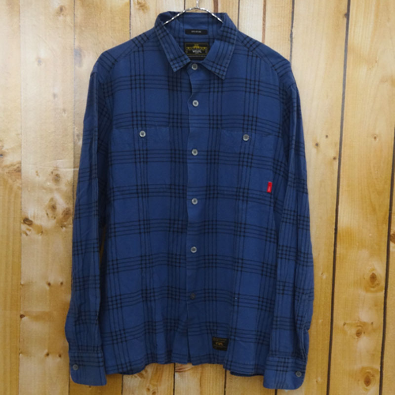 【中古】WTAPS UNION L/S ダブルタップス ユニオン 長袖/品番：731 GWDT-SHM04/13SS/国内正規品/サイズ：L/カラー：ブルー系/コットン/Shirt/ストリート【山城店】