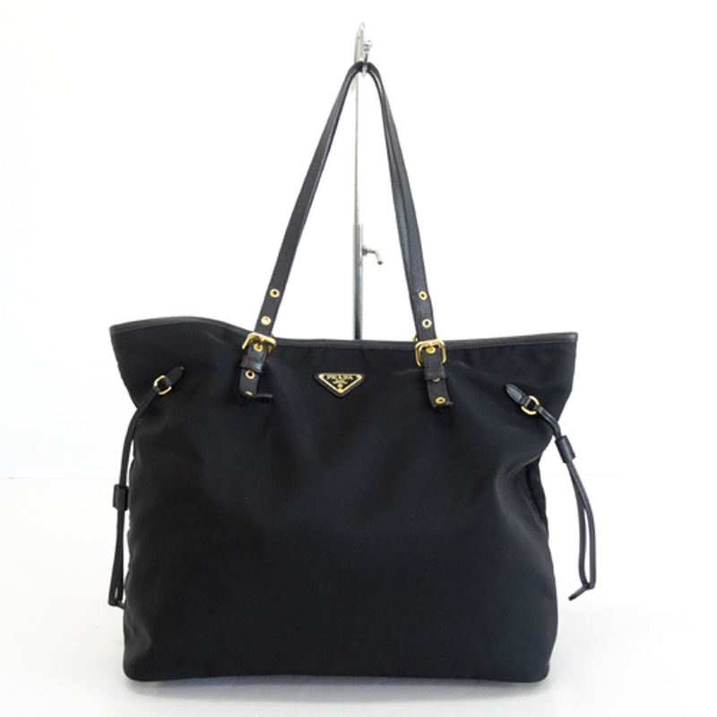 【中古】PRADA(プラダ) ナイロン トート カラー：ブラック BR4997 ハンド/ショルダー/ゴールド金具《バッグ/かばん/鞄》【山城店】