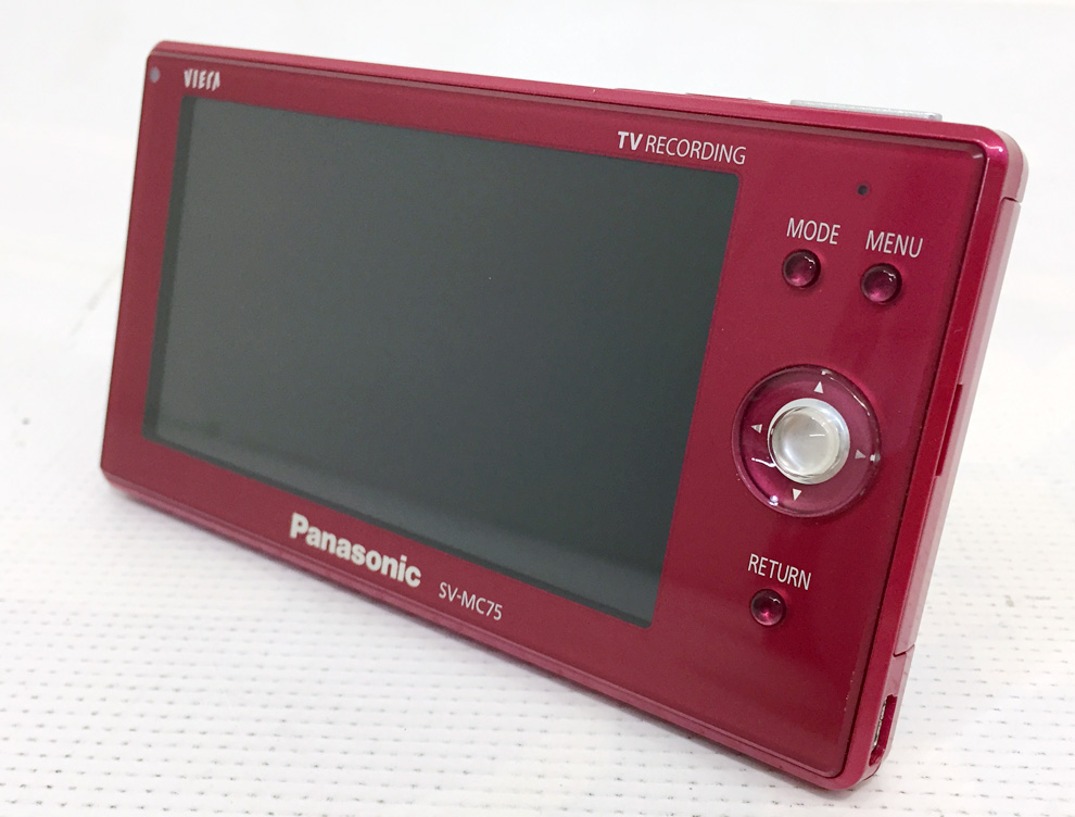 【中古】Panasonic/パナソニック ポータブルワンセグTV 4.3インチ SV-MC75 レッド [167]【福山店】