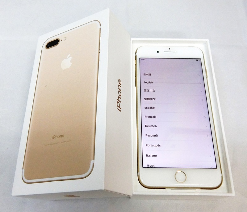 【中古】新品同様の未使用品!!au Apple iPhone7 Plus 256GB MN6N2J/A ゴールド【出雲店】