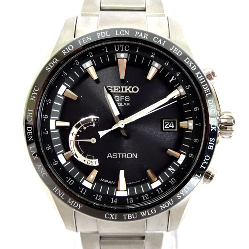 【中古】SEIKO セイコー ASTRON アストロン GPS SOLAR/メンズ/SBXB085 8X22 0AG0/黒文字盤×シルバー/腕時計/ウォッチ【山城店】