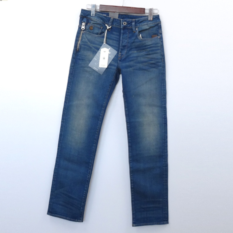 【中古】G-STAR RAW(ジースターロウ) REVEND ZIP STRAIGHT  国内正規品/サイズ：W29 L32/カラー：インディゴ/ボトムス/ストレッチ/インポート【山城店】