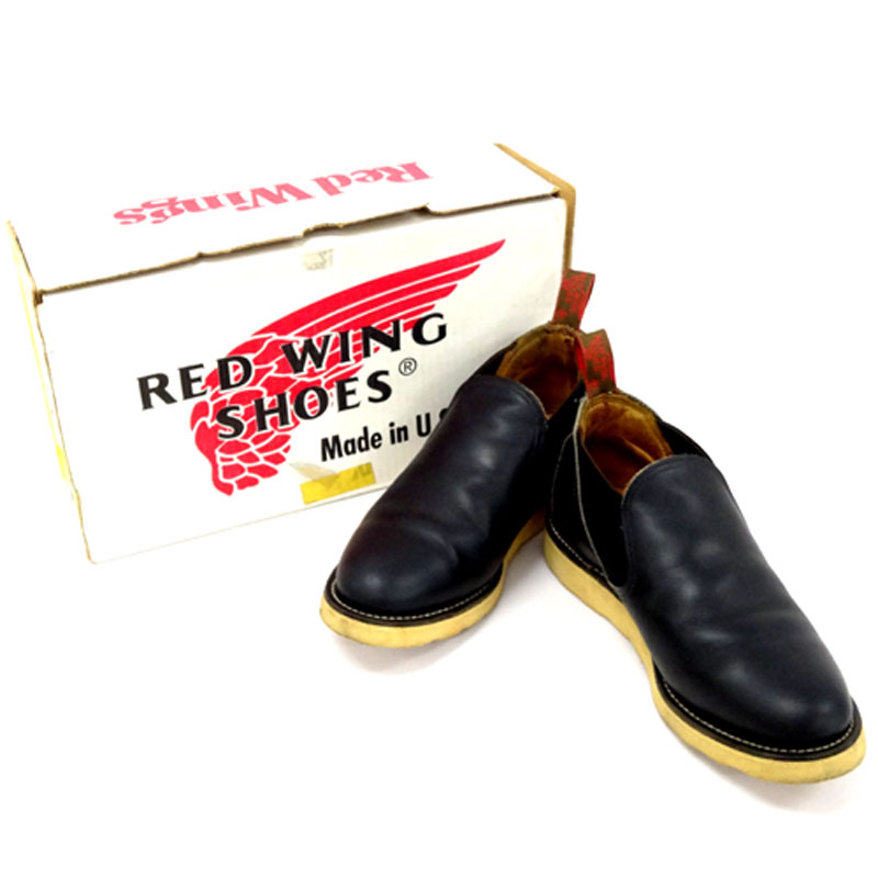 【中古】Red Wing レッド ウィング サイド ゴア ブーツ/品番：8142/サイズ：7E/色：黒/ブラック/BOOT/アメカジ/アウトドア/革靴/靴 シューズ【山城店】