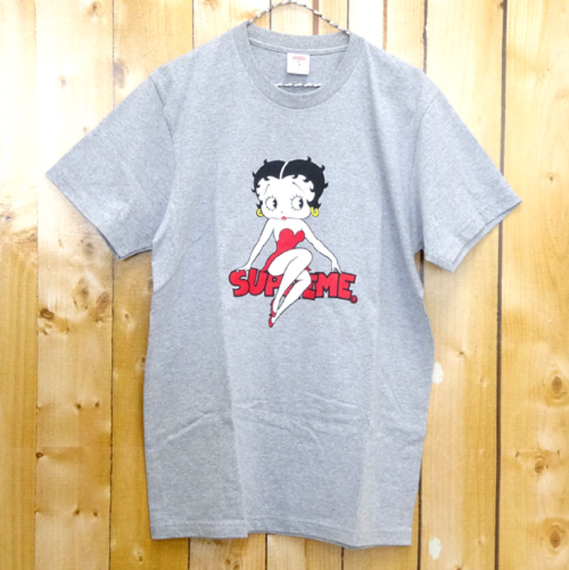 【中古】Supreme/Betty Boop Tee シュプリーム/16SS/サイズ：M/カラー：灰/グレー系/半袖/Tシャツ/Grey【山城店】