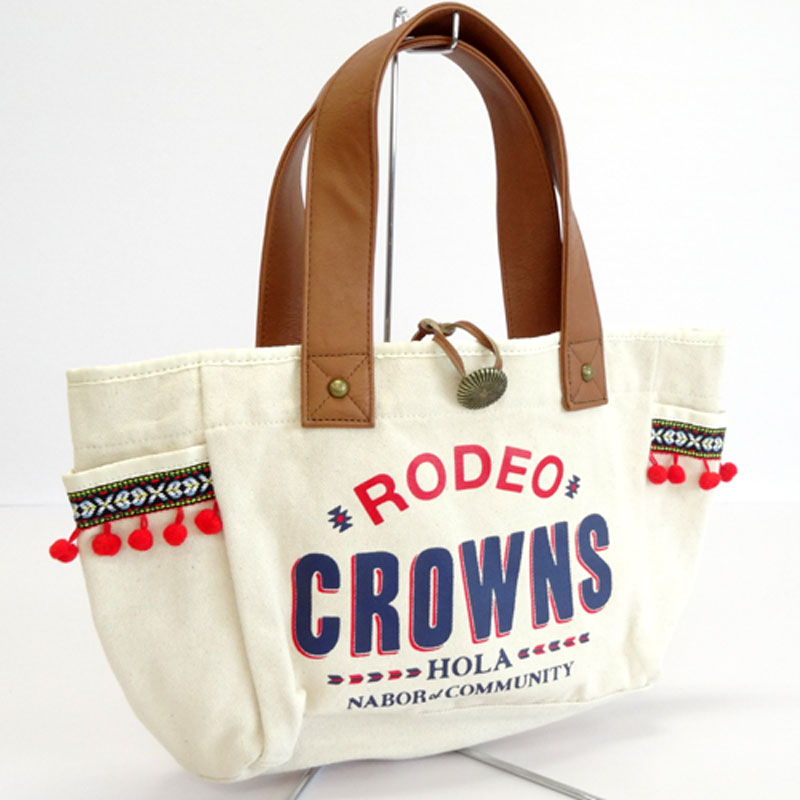 【中古】RODEO CROWNS ロデオクラウンズ/キャンバス トート/カラー：アイボリー/RODEO CROWNS/ロデオクラウン/キャンバス/トート/バッグ/鞄【山城店】