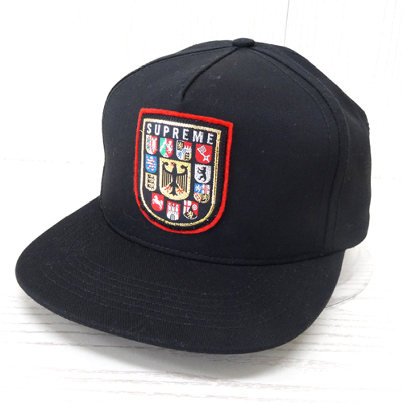 【中古】Supreme シュプリーム/Military Shield 5-Panel CAP 14AW/サイズ：Snap Back/カラー：黒・ブラック/帽子/キャップ/紋章【山城店】