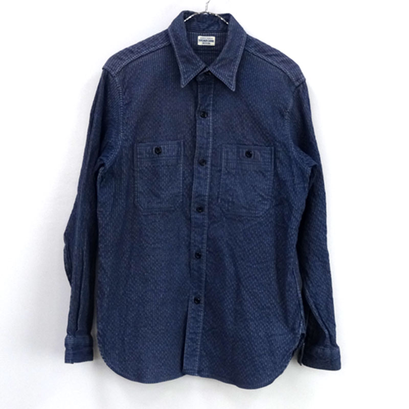 【中古】SUGAR CANE シュガー ケーン L/S SHIRT 長袖シャツ/SC 21428/サイズ：M/カラー：ネイビー/アメカジ/東洋エンタープライス/ストライプ【山城店】