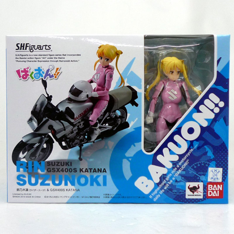 【中古】《未開封》バンダイ S.H.Figuarts S.H.フィギュアーツ ばくおん！！ 鈴乃木凜 （ライダースーツ）＆GSX 400S KATANA  / フィギュア【山城店】