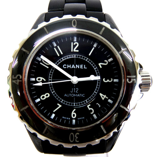 CHANELシャネル◇J12セラミック38mmラバーベルトウォッチ腕時計