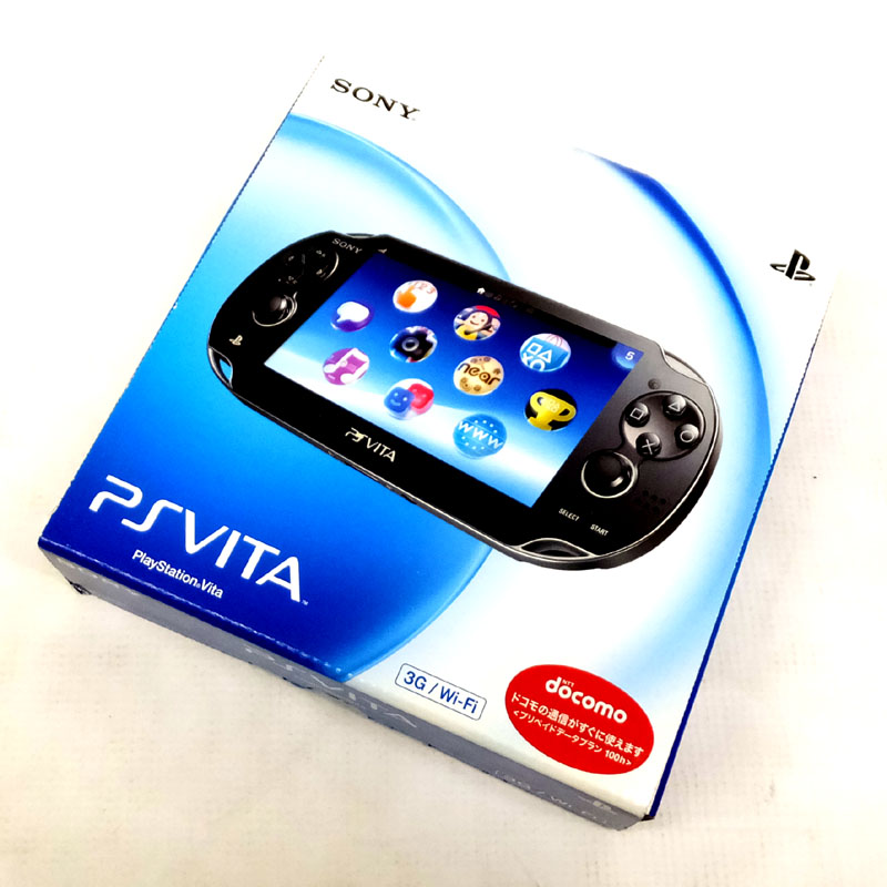 【中古】 SONY  PlayStation Vita   3G/Wi‐Fiモデル クリスタル・ブラック   PCH-1100 AA01  ソニー/プレイステーションヴィータ/ゲーム【山城店】