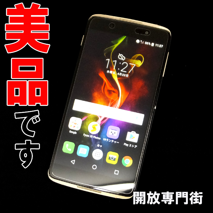 【中古】★人気のSIMフリー！もっと身近にVRを！美品です！！SIMフリー TCLコミュニケーション alcatel IDOL4 VRセット 6055D-2BALJP7-5 ゴールド 【山城店】