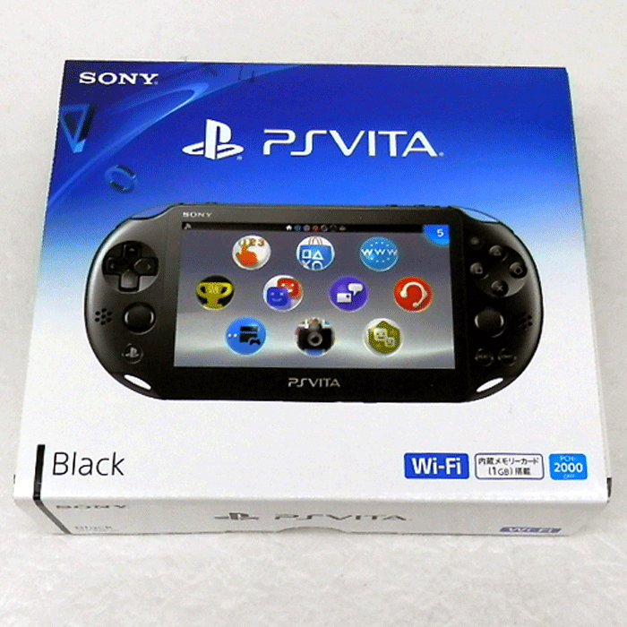 【中古】SONY PlayStation Vita プレイステーション・ヴィータ Wi-Fiモデル PCH-2000ZA11 ブラック / PS Vita 本体【山城店】
