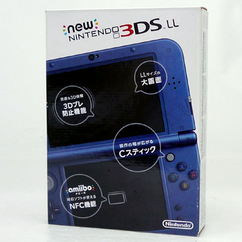 【中古】任天堂 New ニンテンドー3DS LL メタリックブルー /3DS LL 本体 【大久保店】