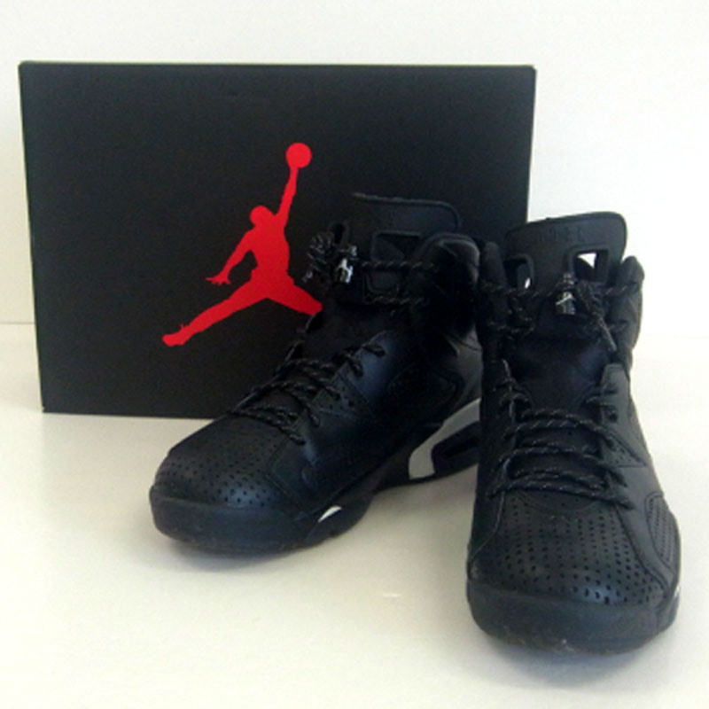 【中古】NIKE AIR JORDAN 6 RETRO BLACK CAT/ナイキ エア ジョーダン 6 レトロ ブラック キャット/384664-020/27ｃｍ/国内正規品/色：黒/2016年製/復刻/バッシュ/モノトーン/靴 シューズ【山城店】