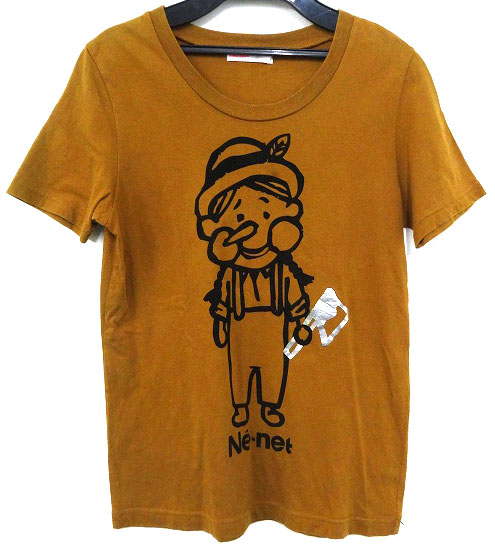 【中古】ネネット Ne-net Tシャツ 半袖 ピノキオ 茶系  サイズ2 2サイズ【福山店】