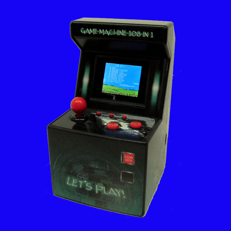【中古】GAME MACHINE 108 IN 1 アップライト筐体型ゲーム機 108種類のゲーム内蔵 グリーン【山城店】