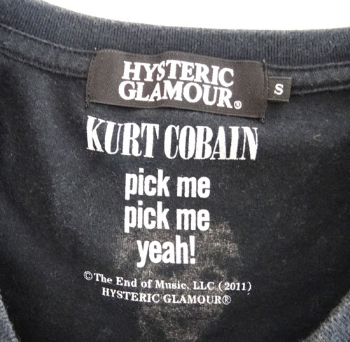 開放倉庫 | 【中古】HYSTERIC GLAMOUR/KURT COBAIN Tee ヒステリック