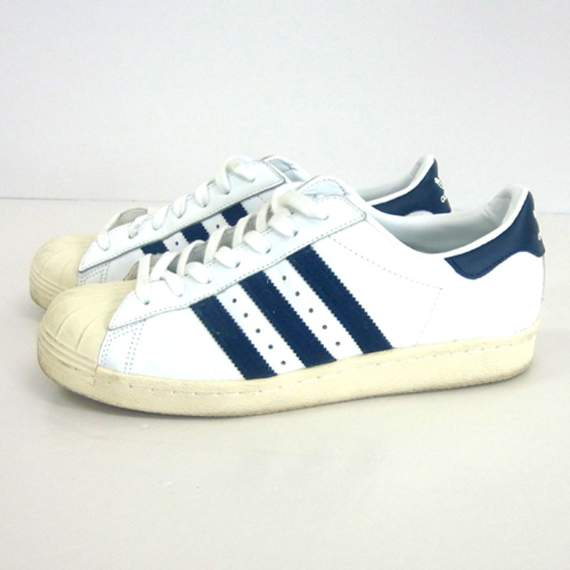 【中古】adidas SUPERSTAR アディダス スーパースター/BB5896/27ｃｍ/色：白・ホワイト/スニーカー/ローカット/WHT/NAUY/レザー/靴 シューズ【山城店】