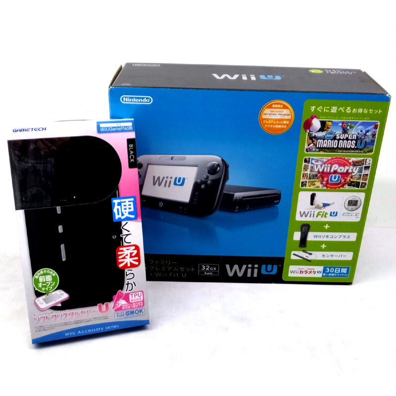 【中古】 任天堂 WiiU クロ ファミリープレミアムセット+Wii fitU   nintendo/ゲーム【山城店】