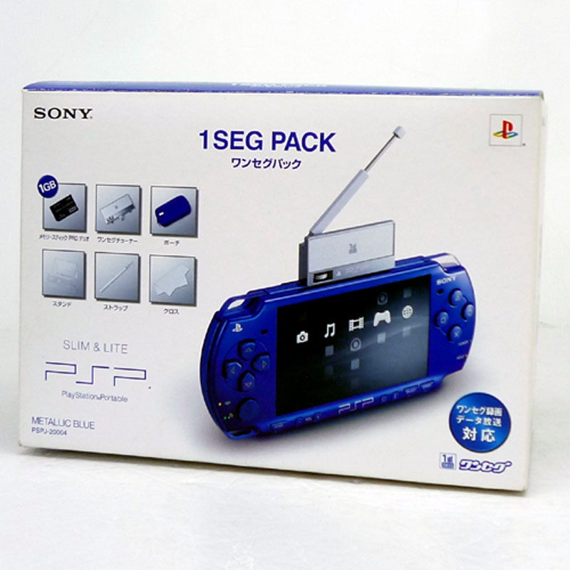 【中古】SONY PlayStation Portable プレイステーション・ポータブル ワンセグパック メタリック・ブルー PSPJ-20004 / PSP 本体【山城店】