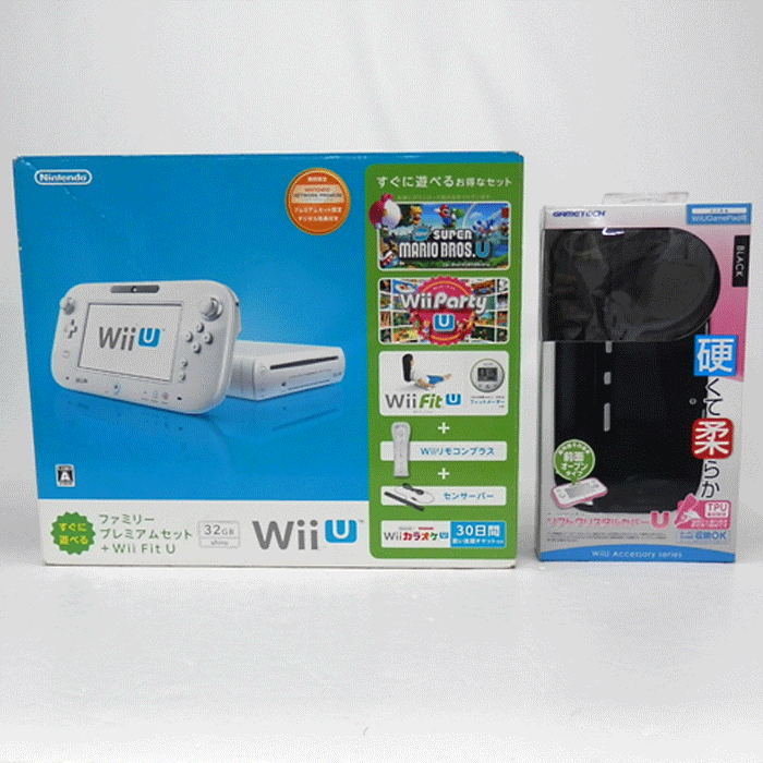 【中古】 任天堂 Wii U 本体 シロ ファミリー プレミアムセット 32GB + Wii fit U /ウィーユー 本体【山城店】