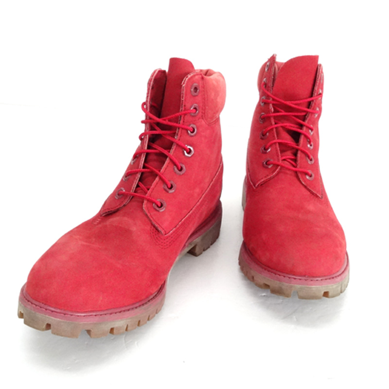 【中古】Timberland 6inch Premium Boots / ティンバーランド 6インチ プレミアムブーツ 品番：A11493940/27cm/カラー：Red・レッド・赤/ストリート/ヌバック/アメカジ/ヒップホップ/靴 シューズ【山城店】