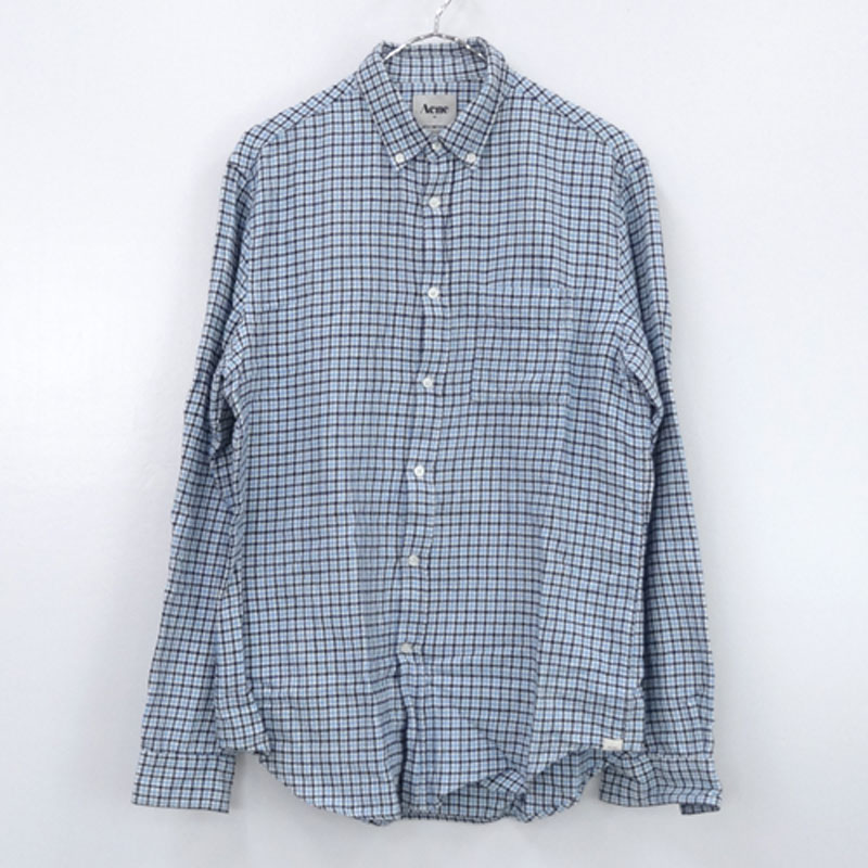 【中古】ACNE POP BASE CHECK アクネ チェックシャツ/09AW/サイズ：48/カラー：青×白/ハイブランド/Shirt/ボタンダウン【山城店】