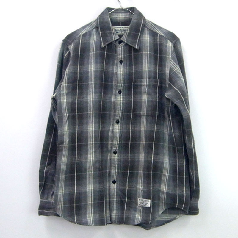 【中古】 WACKO MARIA L/S CHECK Shirt/ワコマリア 長袖 チェック シャツ/サイズ：L/カラー：灰・グレー系/ルード/The Guilty Parties/SH【山城店】