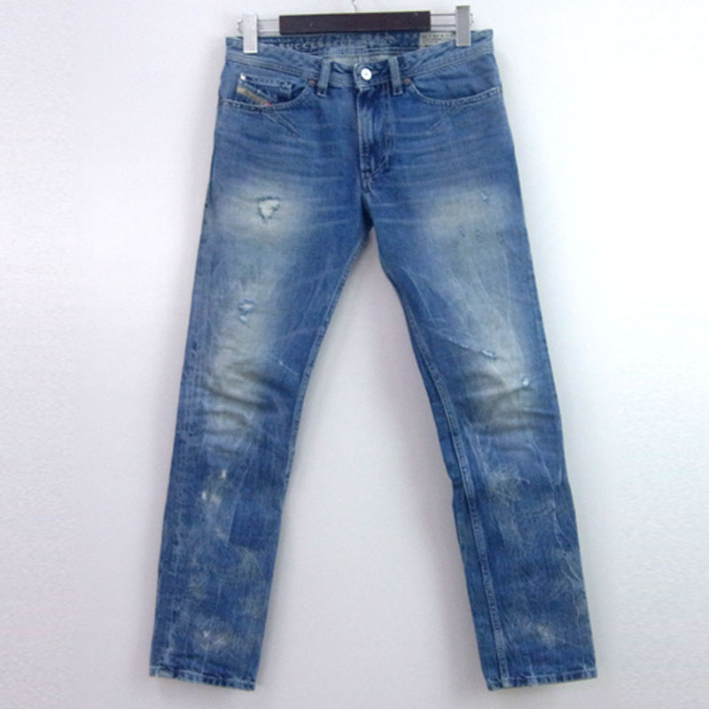 【中古】 DIESEL/SHIONER/ディーゼル/デニムパンツ/国内正規品/サイズ：W28L30/カラー：ライトブルー系/ダメージ加工/オールシーズン/スリム/インポート【山城店】