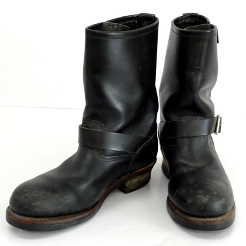 【中古】RED WING レッドウイング Engineer Boots エンジニア ブーツ/品番：2268/サイズ：27cm/カラー：ブラック Black 黒/ブーツ/アメカジ/バイカー/ロング/レザー/靴/シューズ【山城店】