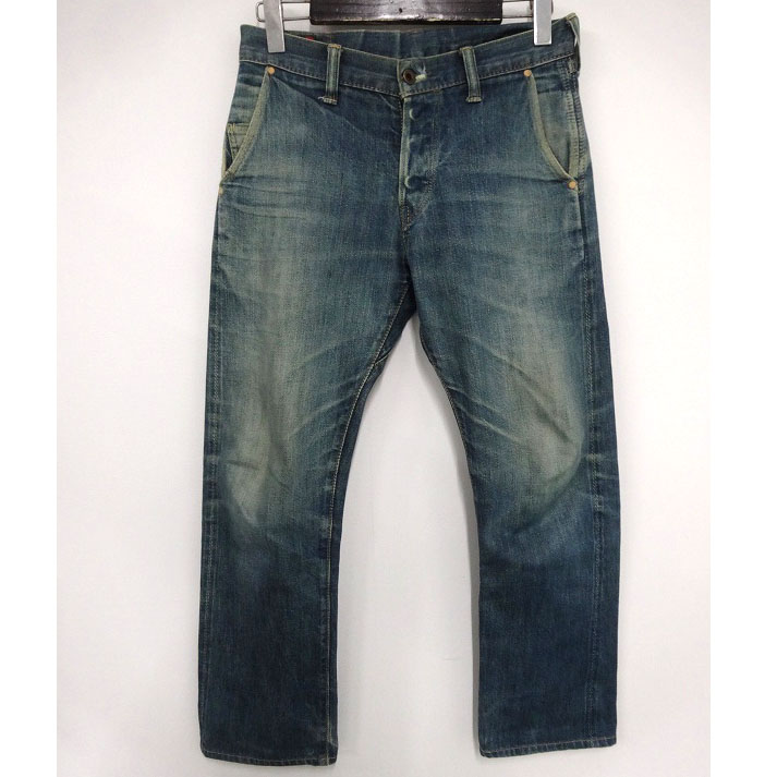 【中古】BRU NA BOINNE/ブルーナボイン デニムパンツ ボタンフライ ブルー系/青系 SIZE:29/サイズ:29［123］【福山店】