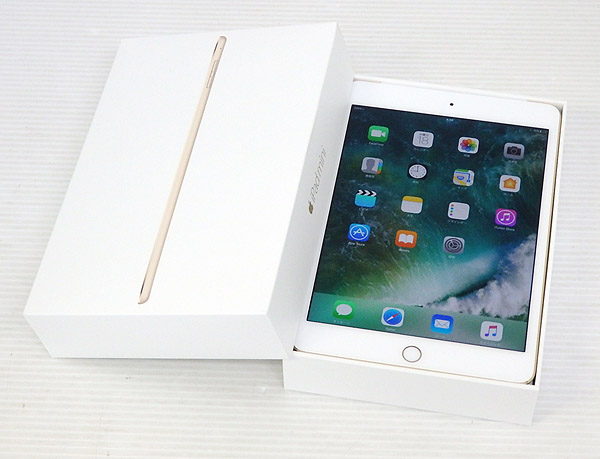 【中古】Apple iPad mini4 Wi-Fi+Cellular 32GB ゴールド MNWG2J/A 白ロム ドコモ アップル アイパッド ミニ タブレット【米子店】