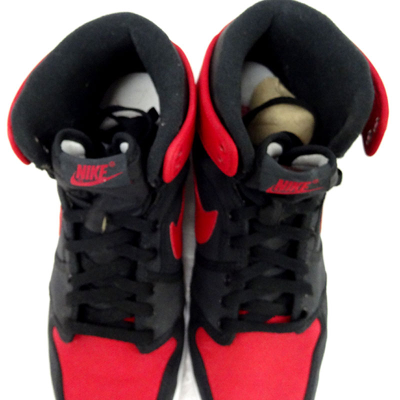 開放倉庫 中古 Nike Air Jordan 1 Ko High Og ナイキ エアジョーダン ワン 001 サイズ 28ｃｍ カラー Black Varsity Red White 色 赤黒 マイケルジョーダン バッシュ ハイカット キャンバス スウォッシュ 靴 シューズ 山城店 古着 メンズ