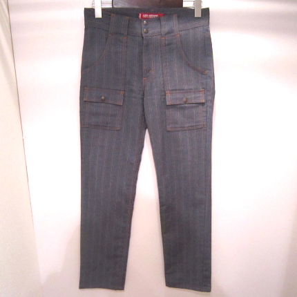 【中古】COMME des GARCONS JUNYA WATANABE MAN×LEVIS/コムデギャルソンジュンヤワタナベマン×リーバイス インディゴ系 ストライプ柄 デニムパンツ AD2002 【福山店】