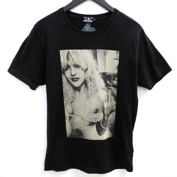 【中古】HYSTERICGLAMOUR/ヒステリックグラマー /半袖Tシャツ/メンズ/サイズM/ブラック/バックプリント/日本製/トップス/古着【桜井店】