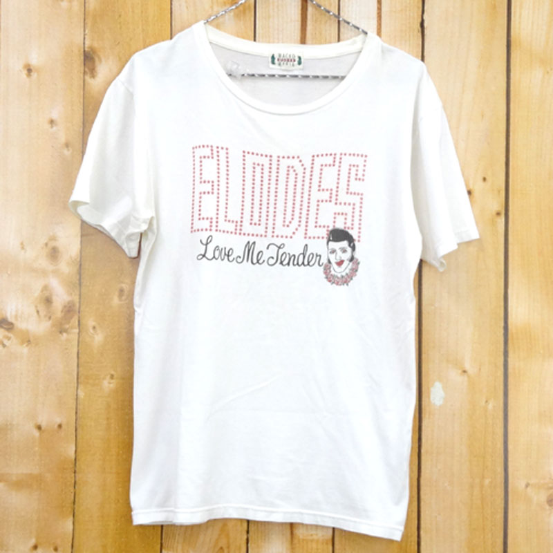 【中古】WACKO MARIA/ELODES TEE ワコマリア/半袖 プリント Tシャツ/国内正規品/サイズ：M/カラー：白・ホワイト系/ルード/エルヴィス・プレスリー/Love Me Tender【山城店】